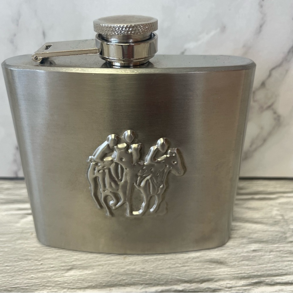 Horse Racing Stainless Steel Hip Flask